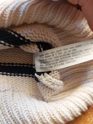 Jersey Oysho rayas beige y negro Talla única