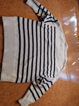 Jersey Oysho rayas beige y negro Talla única