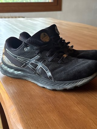 Zapatillas Asics Negras y Plateadas