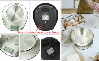EXZACT báscula cocina pantalla cuenco acero