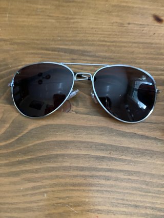 Gafas de sol aviador plata y lentes marrones