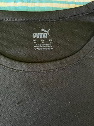 Camiseta Puma Negra y Azul