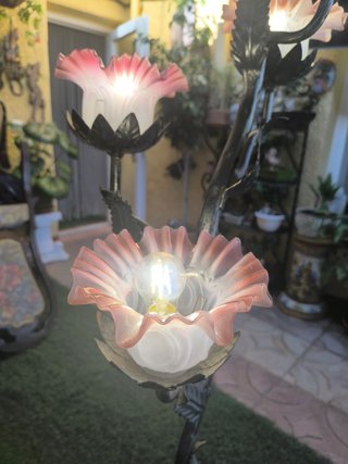 Lampara Floral de Forja con 5 Focos