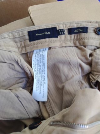 Pantalón Massimo Dutti Slim Fit Beige Talla 38