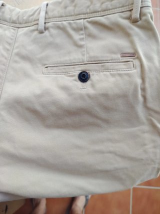 Pantalón Massimo Dutti Slim Fit Beige Talla 38