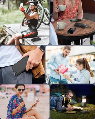 Powerbank 24000mAh carga rápida iPhone USB-C
