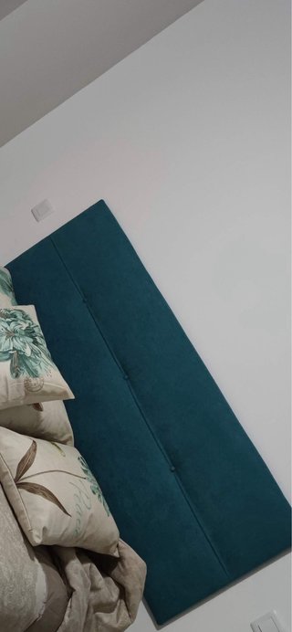 Cabecero de cama azul turquesa