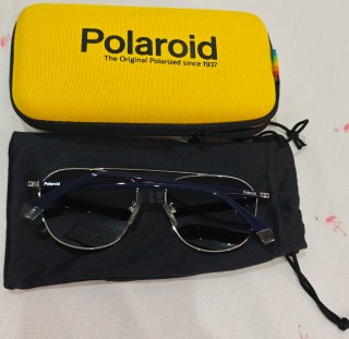 Gafas Polaroid Azul y Plateado Nuevas