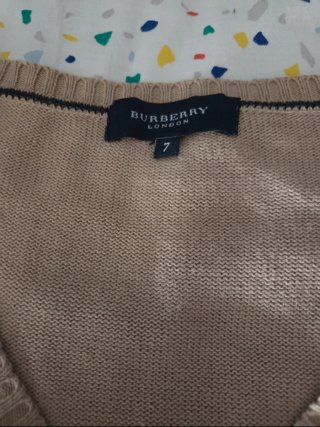 Jersey Burberrys V-Neck Beige Talla XL