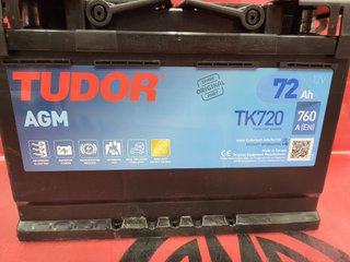 Baterías Coche Tudor AGM TK720 72Ah 760