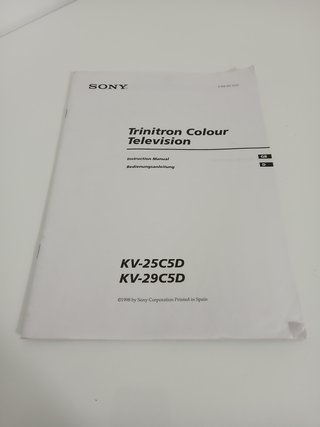 Manuale Istruzioni Sony Trinitron KV-25C5D KV-29C5