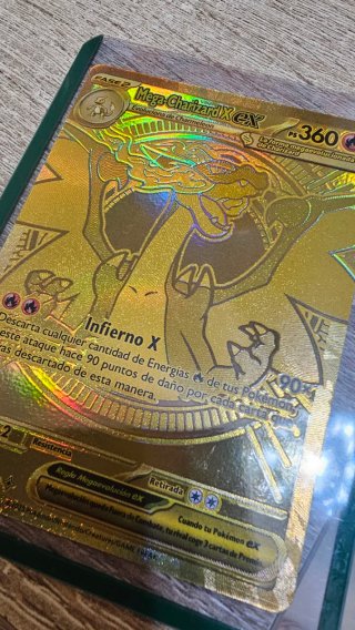 Mega Charizard X EX Carta Pokémon Dorada
