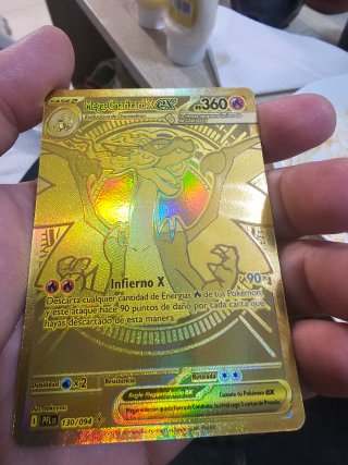 Mega Charizard X EX Carta Pokémon Dorada