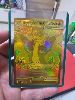 Mega Charizard X EX Carta Pokémon Dorada