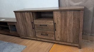 Conjunto Mueble TV, Aparador y Vitrina Rústico