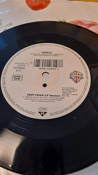 Vinilo 7 Prince Partyman 1989
