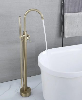 Grifo termostático ducha oro/plata