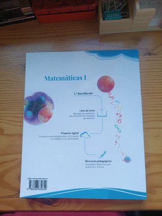 Libro de texto de Matemáticas 1 de bachillerato