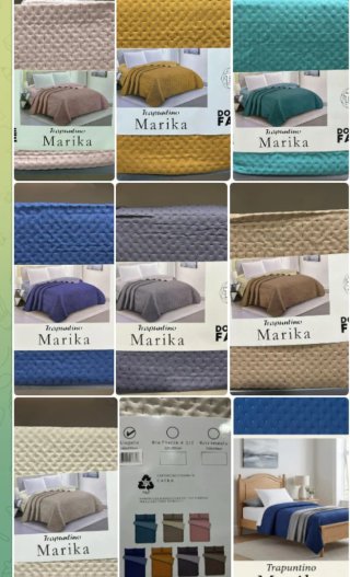 Copriletto 1 posto trapuntato vari colori