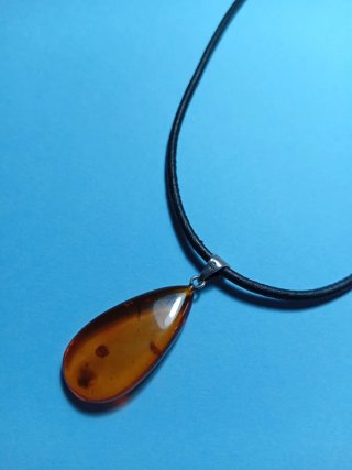 Colgante Ámbar Báltico y Plata