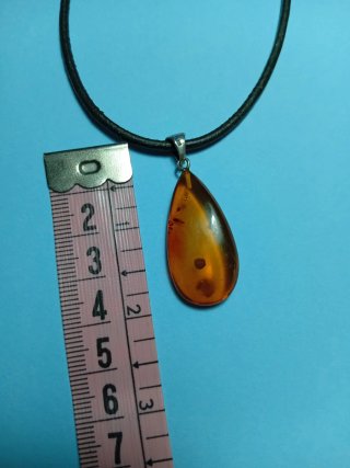 Colgante Ámbar Báltico y Plata