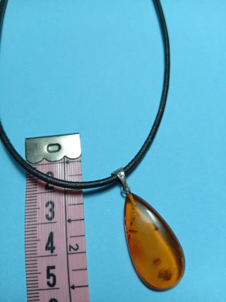 Colgante Ámbar Báltico y Plata