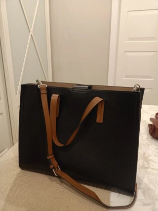 Bolso-Cartera Negro y Marrón