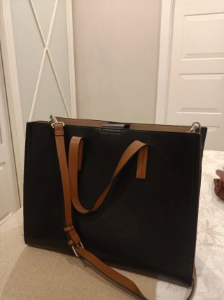 Bolso-Cartera Negro y Marrón
