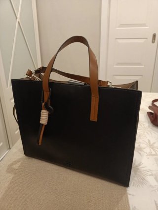 Bolso-Cartera Negro y Marrón