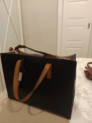 Bolso-Cartera Negro y Marrón
