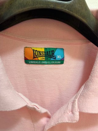 Polo Lonsdale Uomo XL Rosa Chiaro