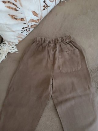 Pantaloni Zara bimbo fango misto lino