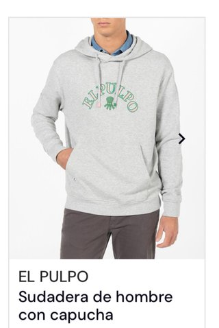 Sudadera El Pulpo Gris Talla L Nueva con etiquetas
