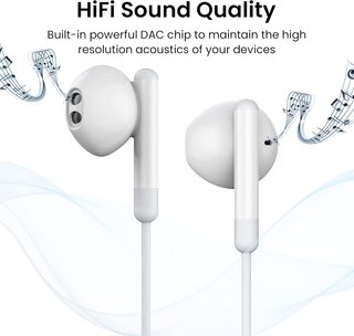 Auriculares USB C con micrófono y cable