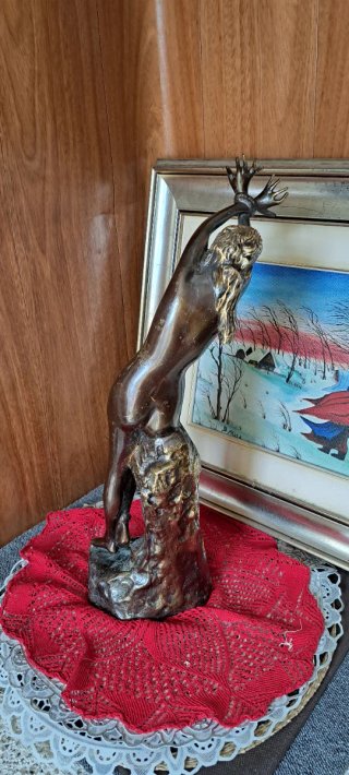 Scultura antica in bronzo  pesante