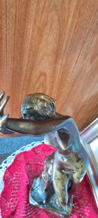 Scultura antica in bronzo  pesante