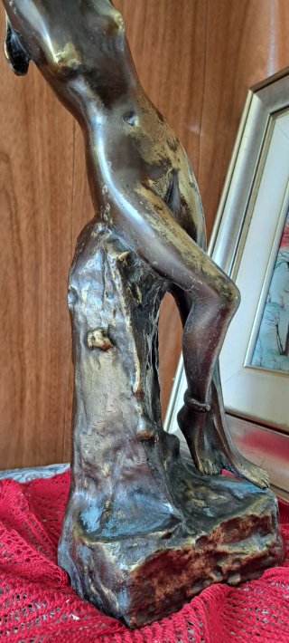 Scultura antica in bronzo  pesante