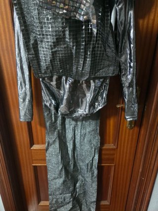 Maillot Baile Fantasía Plata Negro