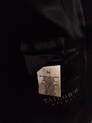 Cappotto Uomo Tailor's Napoli Lana Nero Tg 54