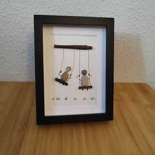 Cuadro artesanal Pareja en columpio