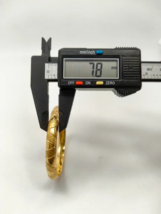 Pulsera Caña Oro 18kt Tallada
