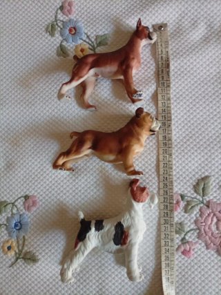 Tris Cani Porcellana Biscuit Nuova Triade anni 70