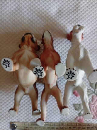 Tris Cani Porcellana Biscuit Nuova Triade anni 70