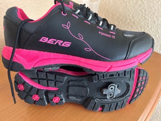 Sneakers da Ciclismo Donna Berg Nero/Rosa