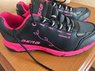Sneakers da Ciclismo Donna Berg Nero/Rosa