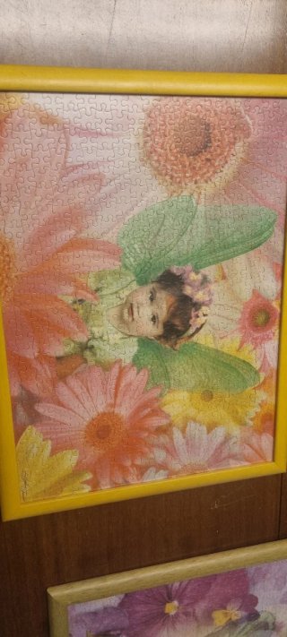 Cuadros infantiles bebé y flores