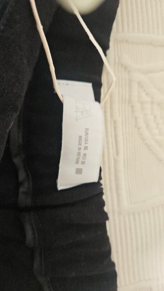 Pantalón Zara Negro Texturizado