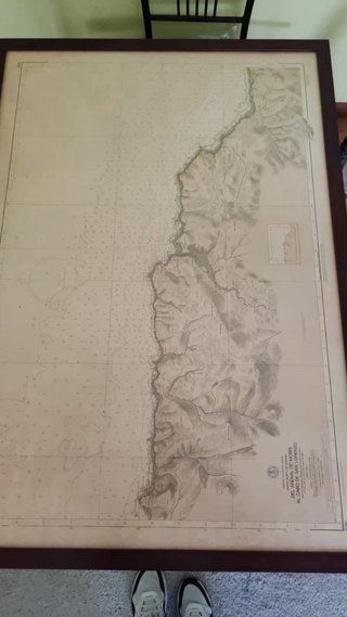 Cuadro Carta Náutica Antigua