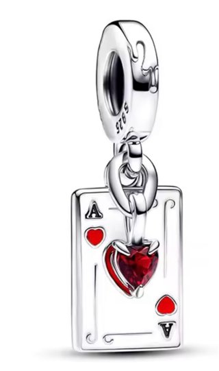 Charm As de Corazones Plata 925