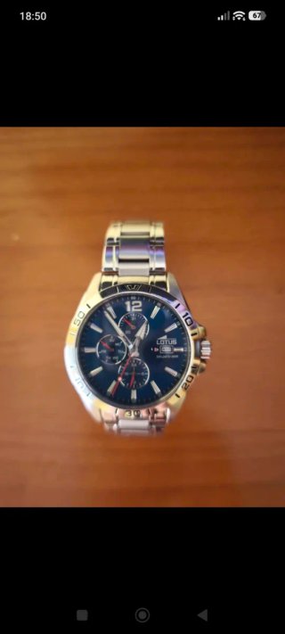 Reloj Lotus Cronógrafo Azul y Plateado